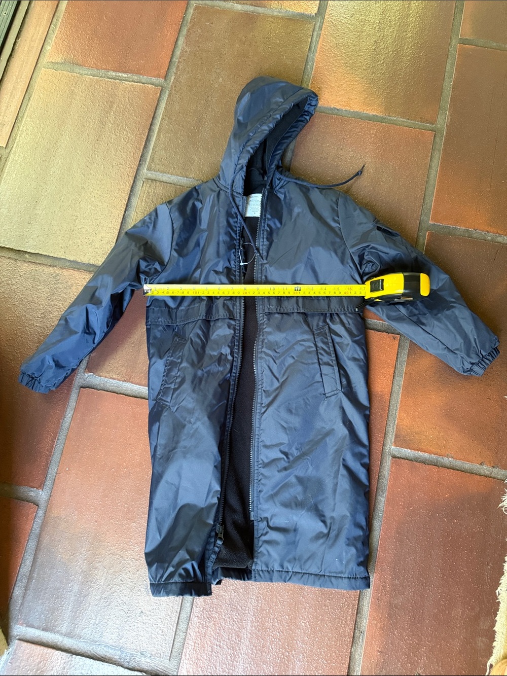 Adore Navy Hooded Kids Raincoat with Full Zip